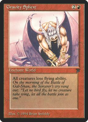 Gravity Sphere card from Legends