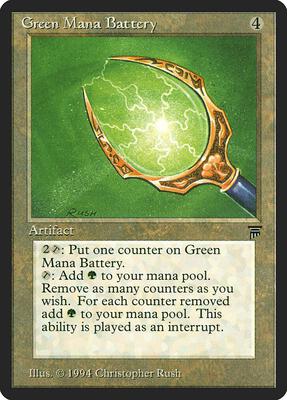 Green Mana Battery card from Legends