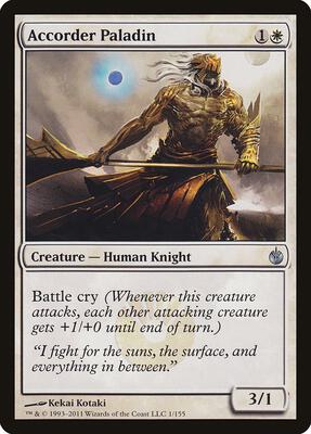 Accorder Paladin card from Mirrodin Besieged