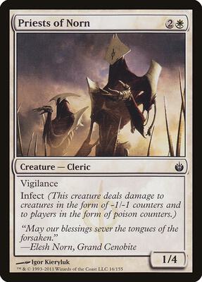 Priests of Norn card from Mirrodin Besieged