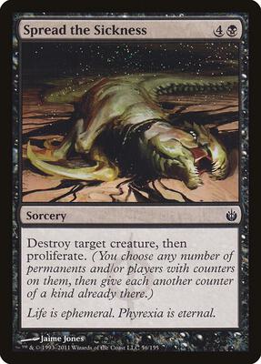 Spread the Sickness card from Mirrodin Besieged