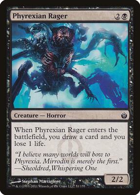 Phyrexian Rager card from Mirrodin Besieged