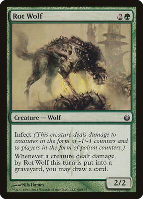 Rot Wolf card from Mirrodin Besieged