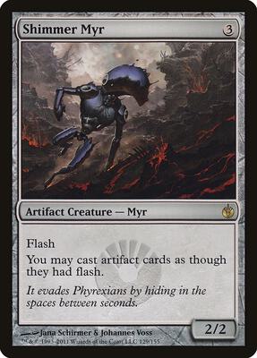 Shimmer Myr card from Mirrodin Besieged