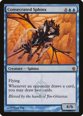 Consecrated Sphinx card from Mirrodin Besieged