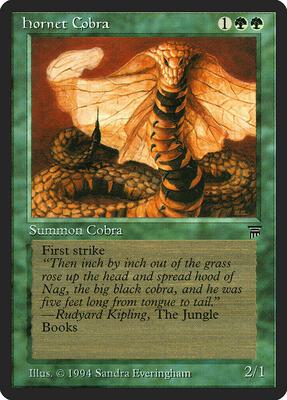 Hornet Cobra card from Legends