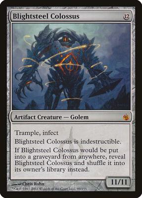 Blightsteel Colossus card from Mirrodin Besieged
