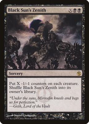 Black Sun's Zenith card from Mirrodin Besieged