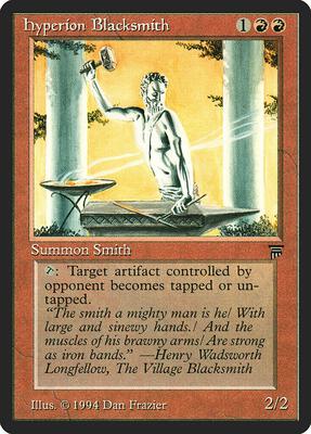 Hyperion Blacksmith card from Legends