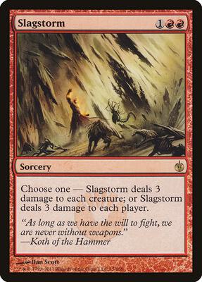 Slagstorm card from Mirrodin Besieged