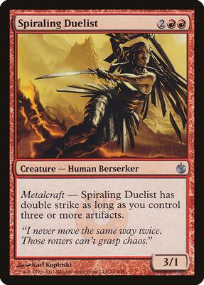Spiraling Duelist card from Mirrodin Besieged