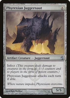 Phyrexian Juggernaut card from Mirrodin Besieged
