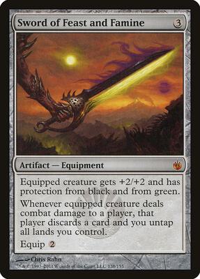 Sword of Feast and Famine card from Mirrodin Besieged