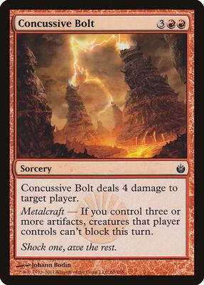 Concussive Bolt card from Mirrodin Besieged