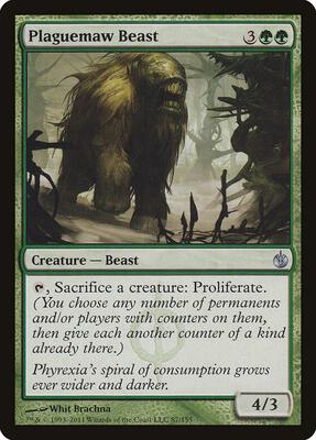 Plaguemaw Beast card from Mirrodin Besieged