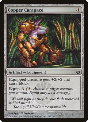 Copper Carapace card from Mirrodin Besieged
