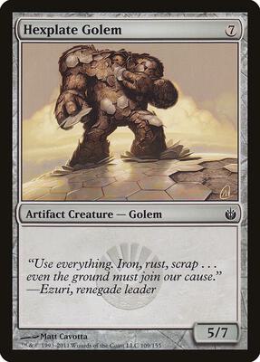 Hexplate Golem card from Mirrodin Besieged