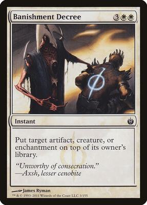 Banishment Decree card from Mirrodin Besieged