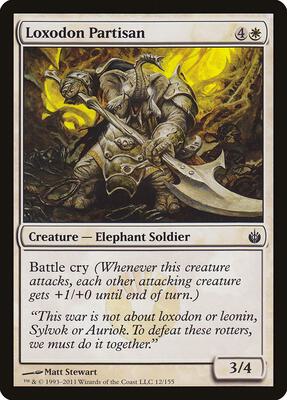 Loxodon Partisan card from Mirrodin Besieged