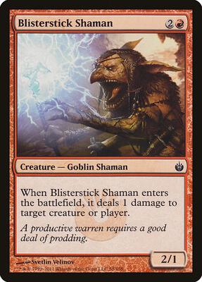 Blisterstick Shaman card from Mirrodin Besieged