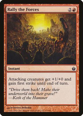Rally the Forces card from Mirrodin Besieged
