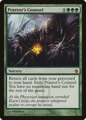 Praetor's Counsel card from Mirrodin Besieged