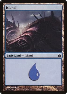 Island (149) card from Mirrodin Besieged