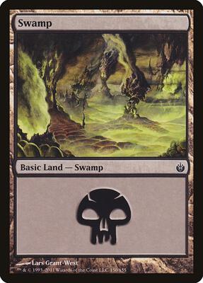 Swamp (150) card from Mirrodin Besieged