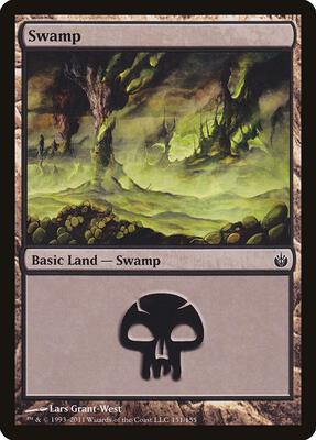 Swamp (151) card from Mirrodin Besieged