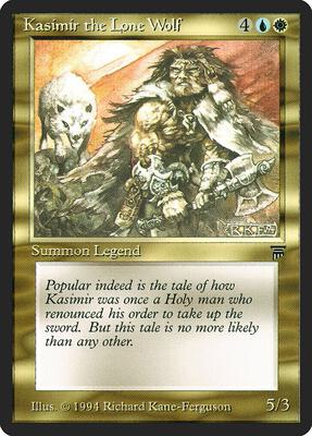 Kasimir the Lone Wolf card from Legends