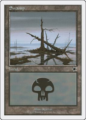 Swamp (162) card from Starter 1999