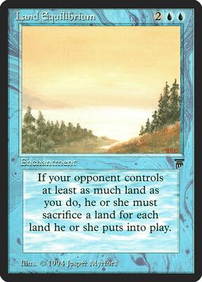 Land Equilibrium card from Legends