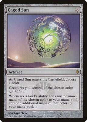Caged Sun card from New Phyrexia