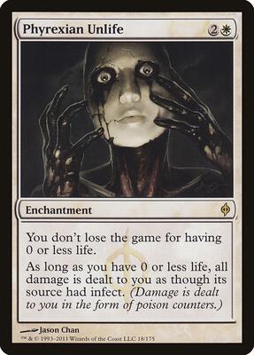 Phyrexian Unlife card from New Phyrexia