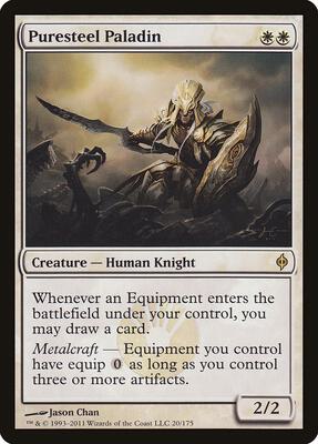 Puresteel Paladin card from New Phyrexia