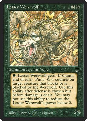 Lesser Werewolf card from Legends