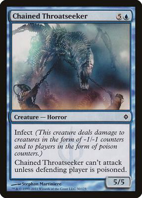 Chained Throatseeker card from New Phyrexia