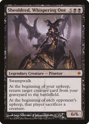 Sheoldred, Whispering One card from New Phyrexia