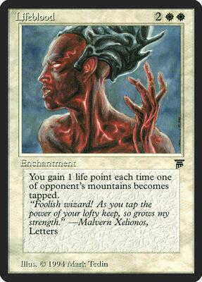 Lifeblood card from Legends