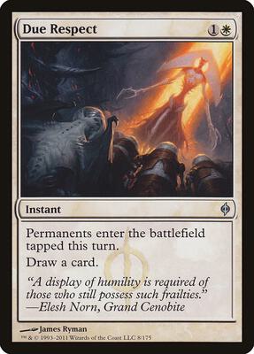 Due Respect card from New Phyrexia