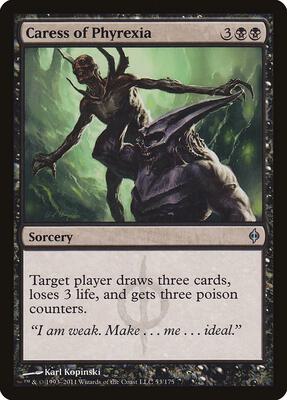 Caress of Phyrexia card from New Phyrexia