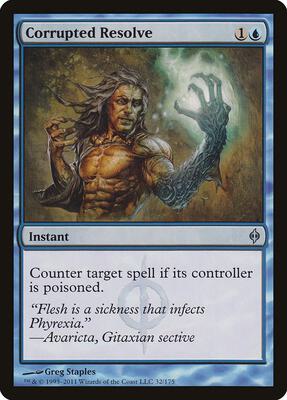 Corrupted Resolve card from New Phyrexia