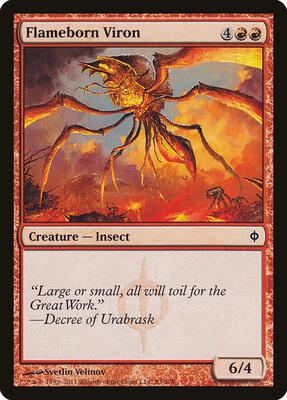 Flameborn Viron card from New Phyrexia