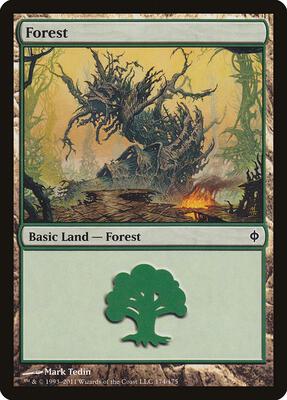 Forest (174) card from New Phyrexia