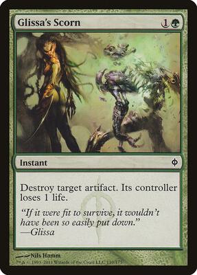 Glissa's Scorn card from New Phyrexia