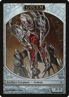 Golem Token card from New Phyrexia