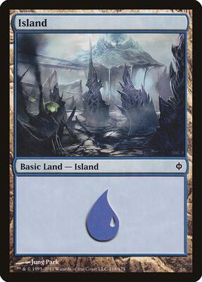Island (168) card from New Phyrexia