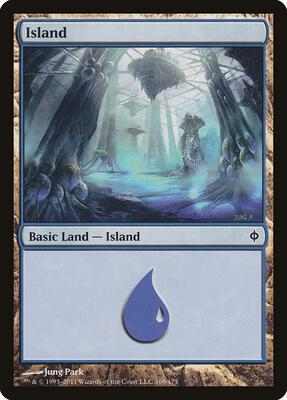 Island (169) card from New Phyrexia