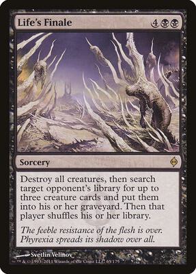 Life's Finale card from New Phyrexia