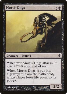 Mortis Dogs card from New Phyrexia